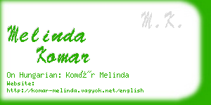 melinda komar business card